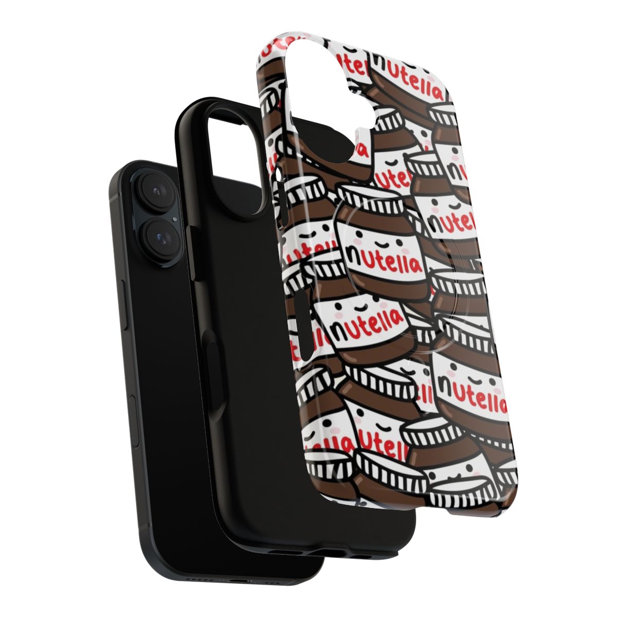 Cute Nutella pattern magnetic tough phone case - Layers