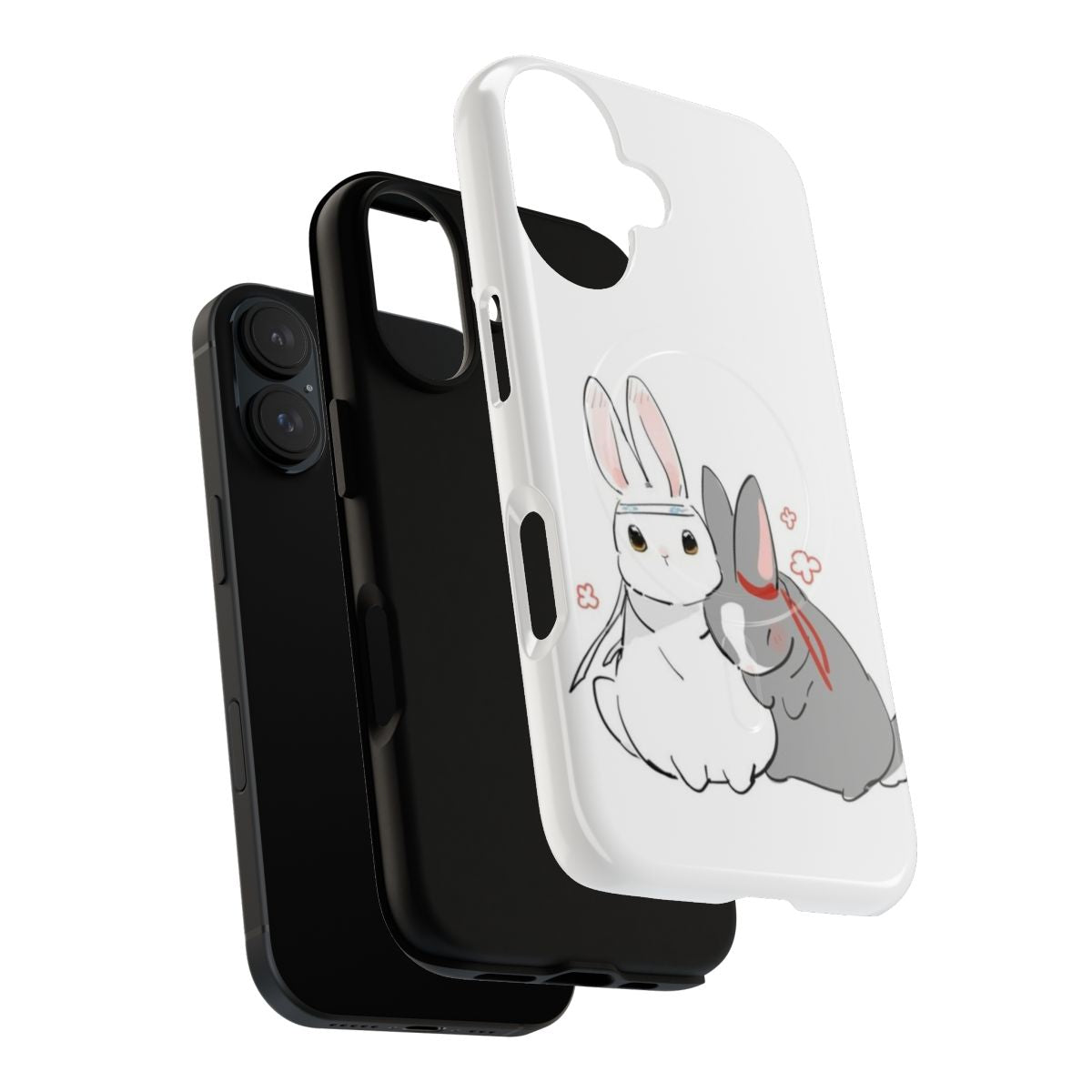 Untamed MDZS Wangxian Bunnies Magnetic Tough Phone Case - Layers