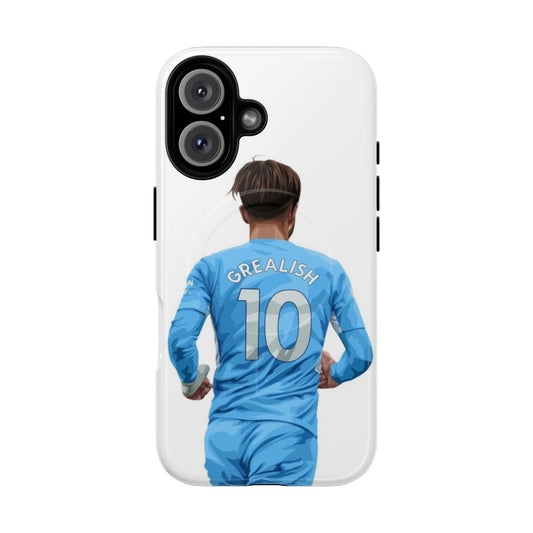 Magnetic Tough Phone Case with Jack Grealish Inspired Vector Art