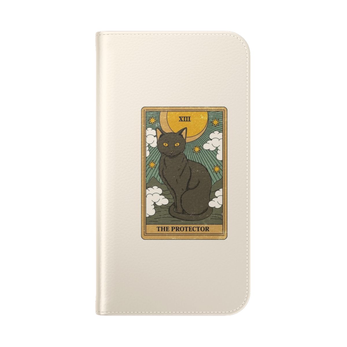 Enchanting cat-themed protective phone case - Folded Back