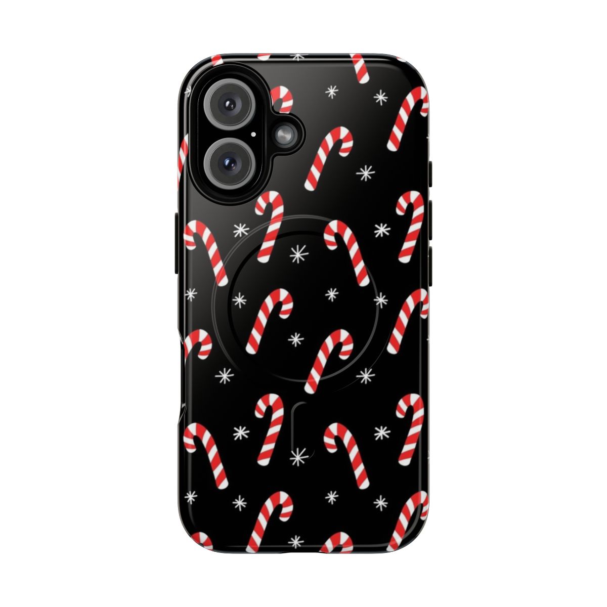 Candy cane pattern magnetic protective phone case