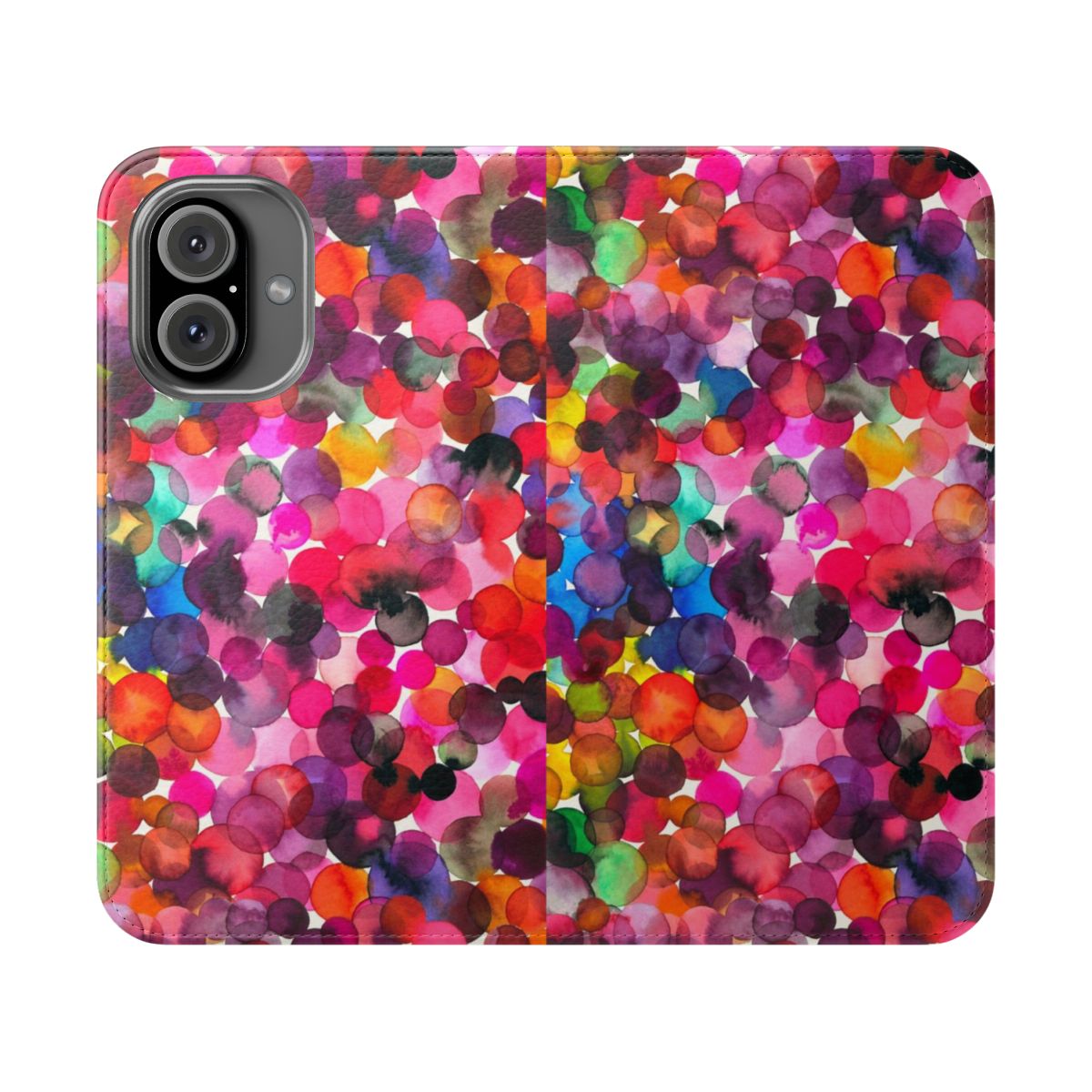 Colorful watercolor dot pattern phone case cover