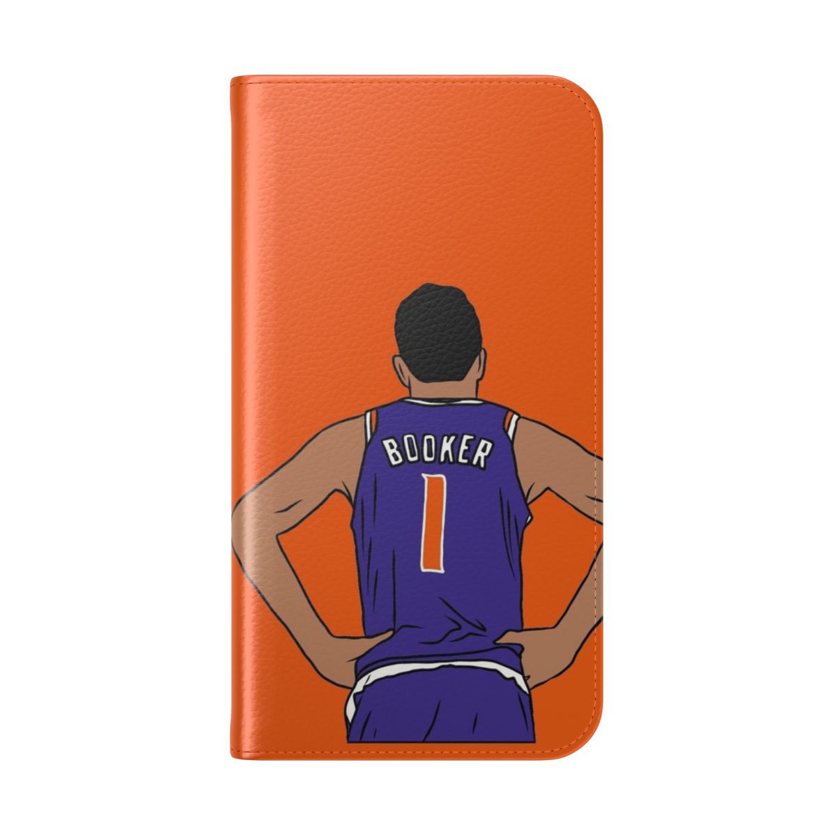 Custom Devin Booker Inspired Flip Cover Phone Case - Folded Back