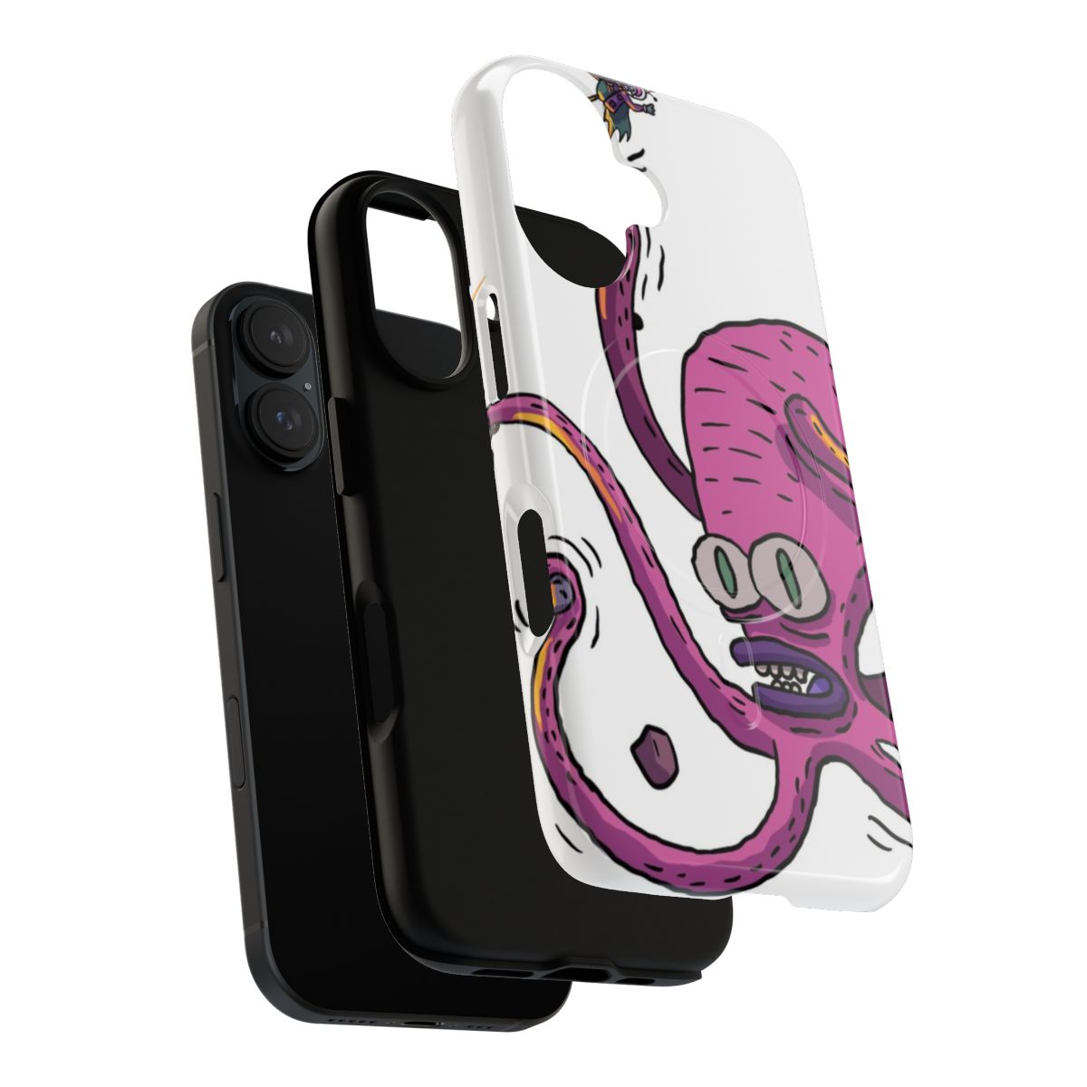 Product image of a space octopus-themed tough phone case - Layers