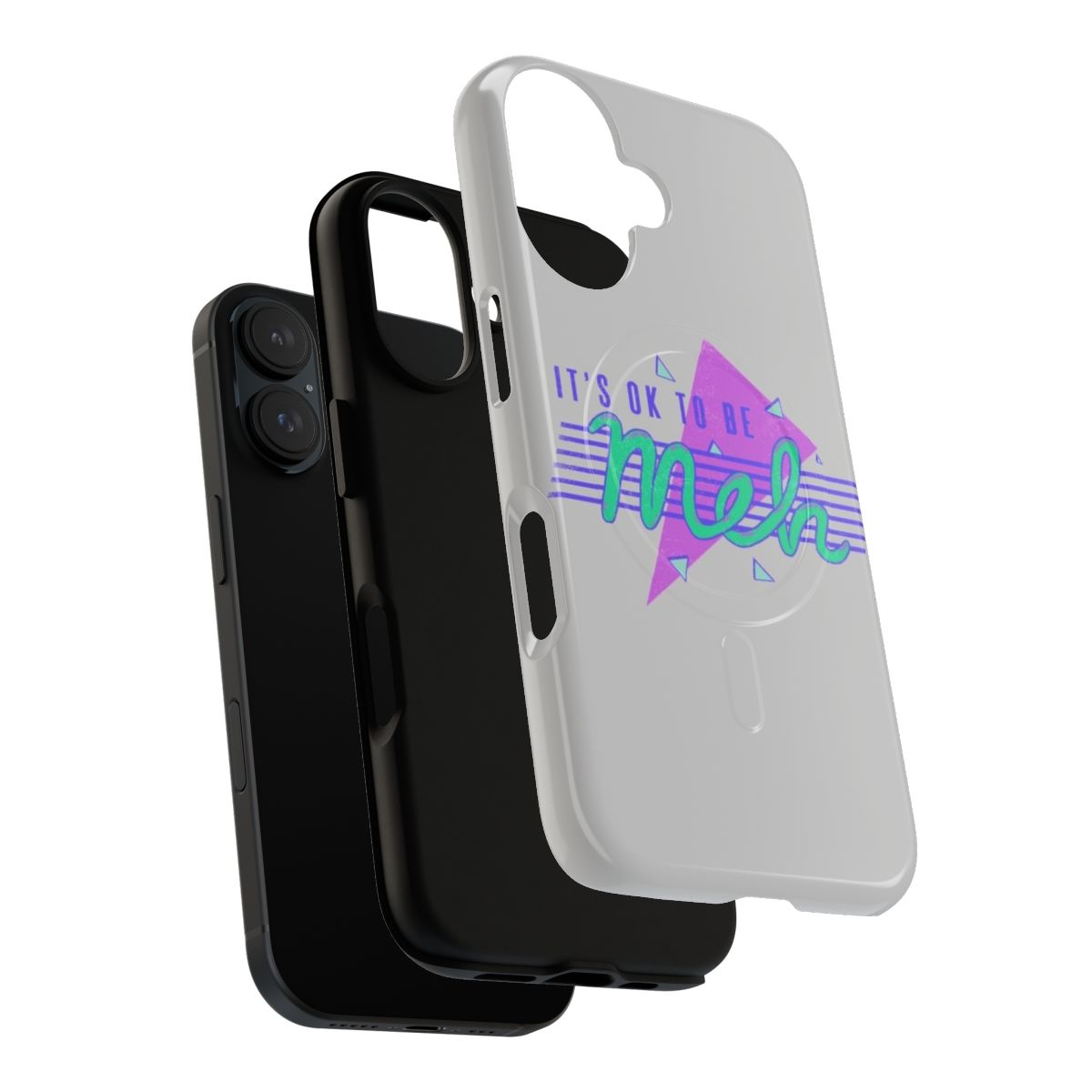 Mediocre retro phone case with triangle and 80s inspired design - Layers