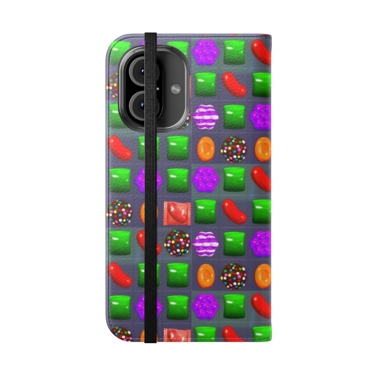 Vibrant phone case with Candy Crush-inspired design - Folded Front