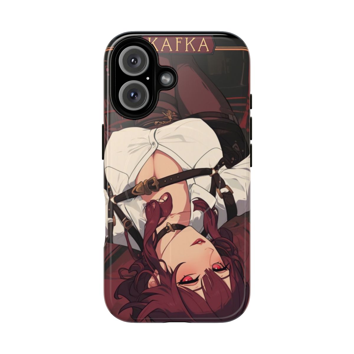 Pinup-inspired anime girl design on a durable magnetic phone case