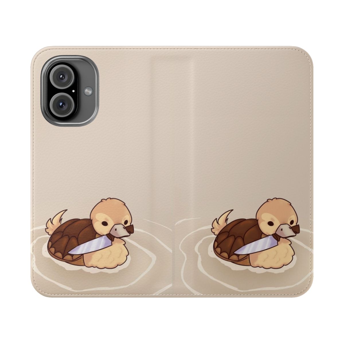 Turtleduck-inspired phone case with a cute design