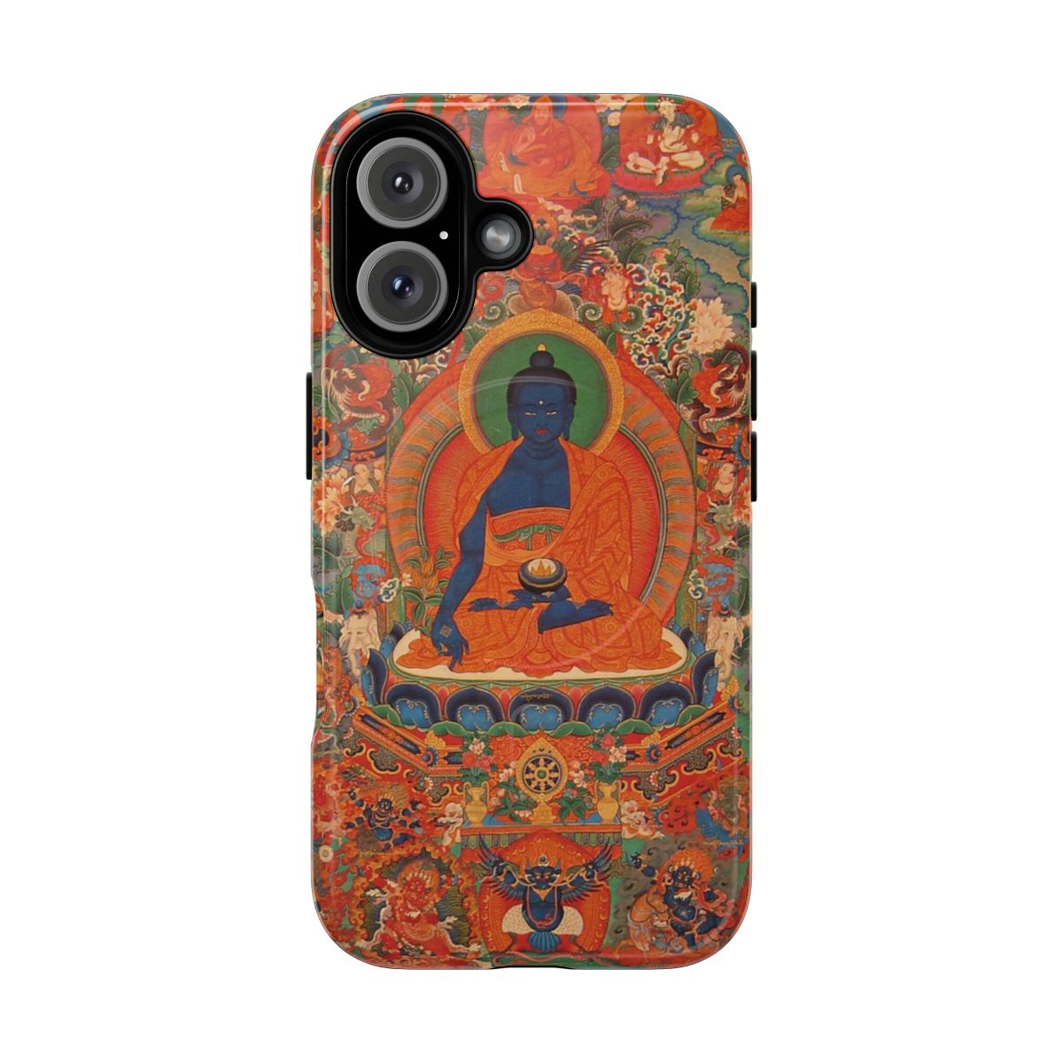 Amithaba Buddhist Mandala design on a sturdy phone case.