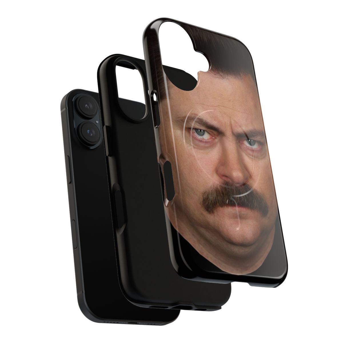 Magnetic tough phone case featuring Ron Swanson and other Parks and Recreation characters - Layers