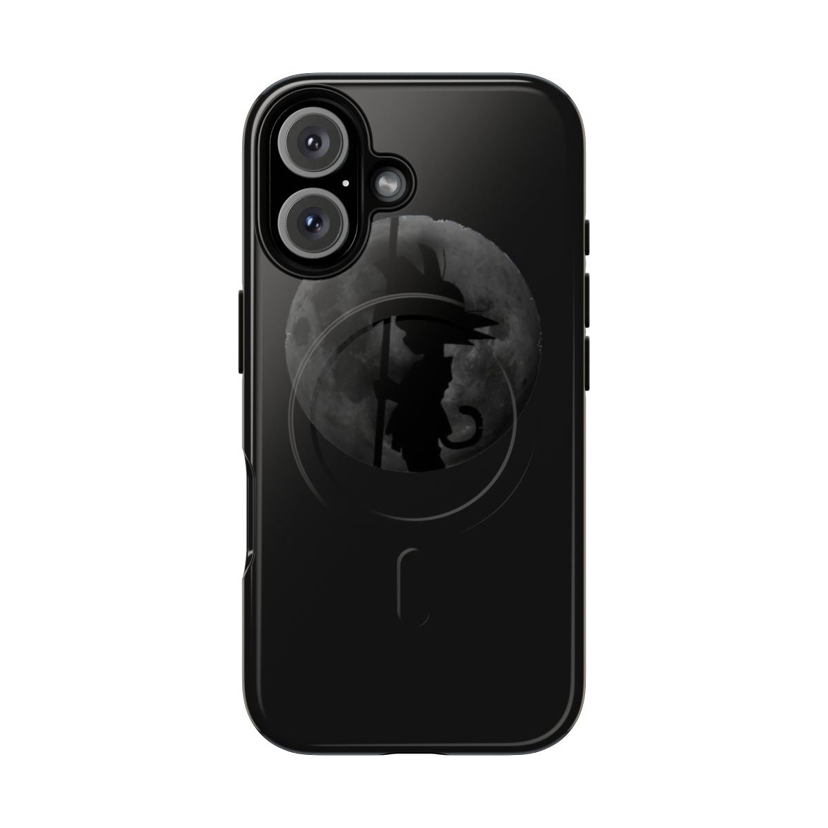 Anime-inspired phone case featuring Goku and the moon from Dragon Ball Z