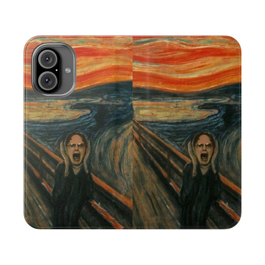 Dwight Schrute Inspired Phone Case with Scream Painting Design