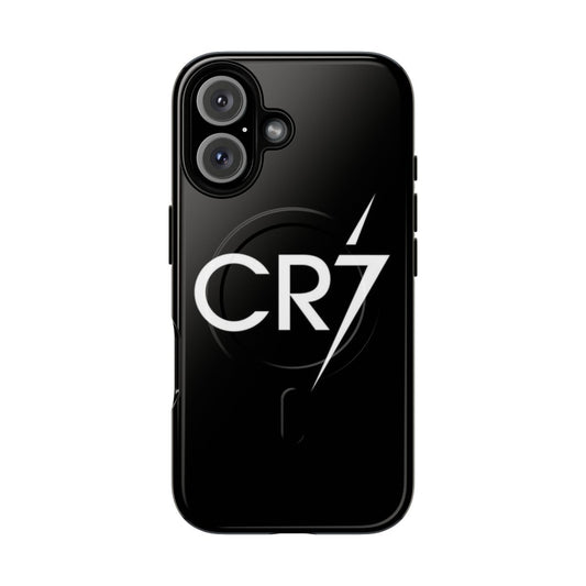 Black phone case with Cristiano Ronaldo's jersey number 7 design