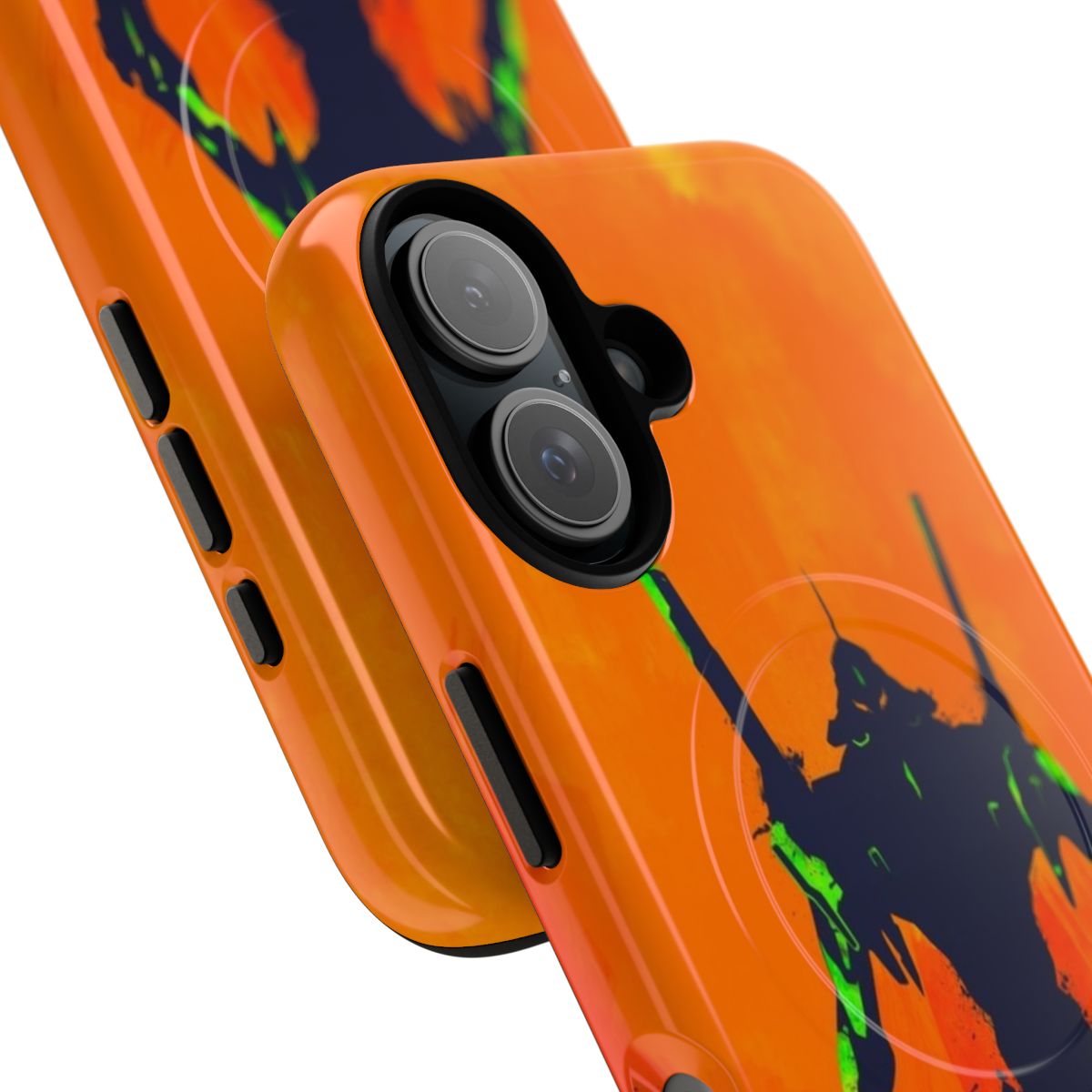 Minimalist phone case featuring Evangelion-inspired silhouette design - Detail