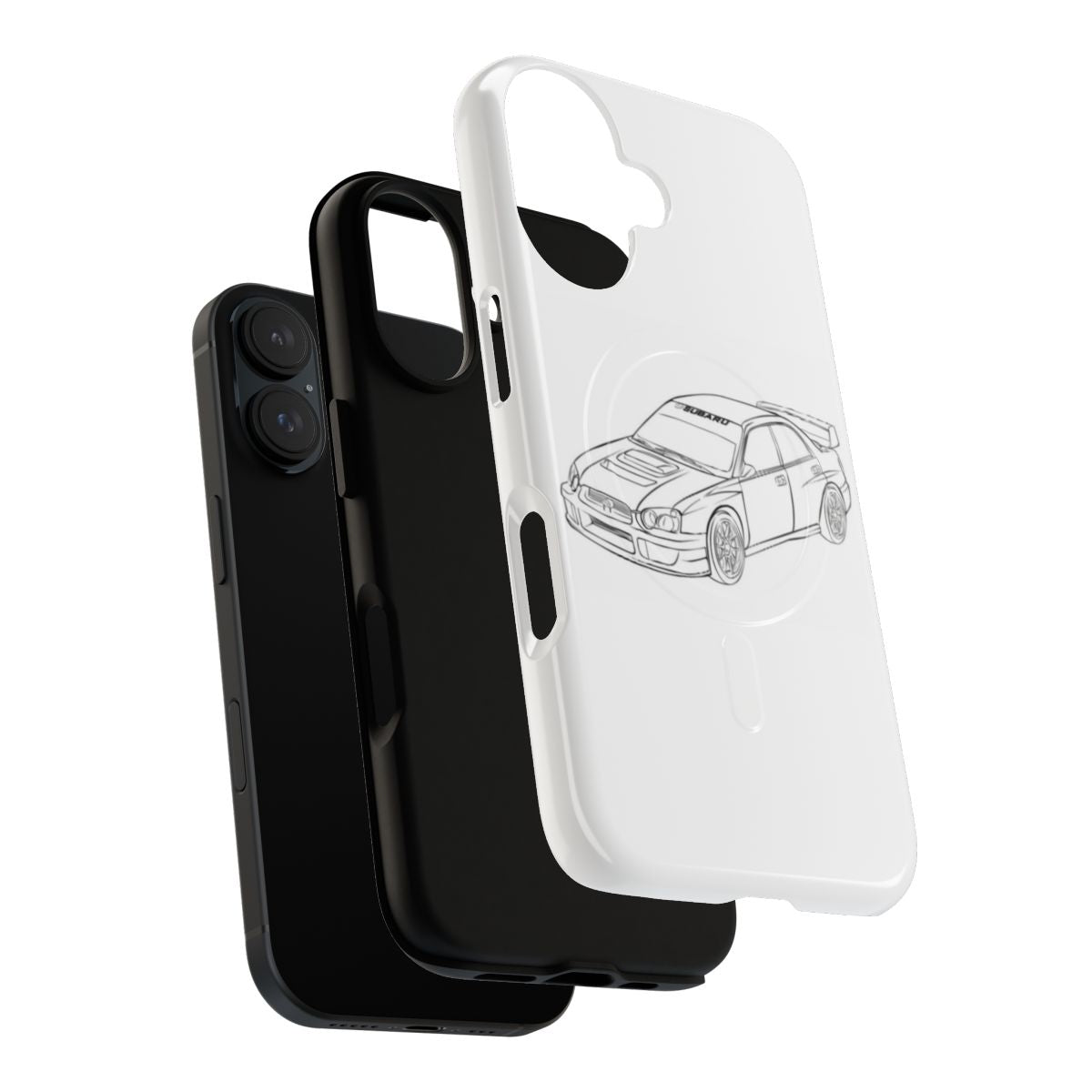 Durable Subaru-inspired magnetic phone case - Layers