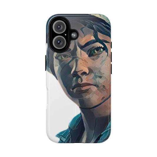 Durable magnetic phone case featuring Clementine, the protagonist from The Walking Dead video game series.