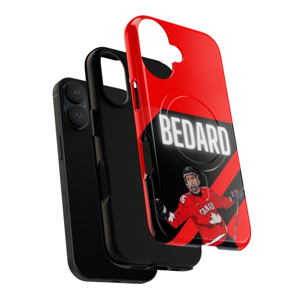 Connor Bedard inspired magnetic tough phone case with his jersey number 98 - Layers