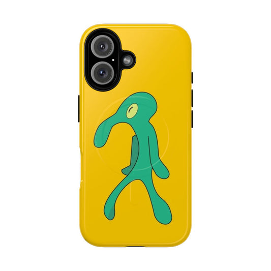 Vibrant phone case featuring Squidward's famous 'Bold and Brash' painting from Spongebob Squarepants