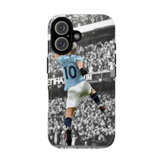 Stylish phone case featuring Sergio Aguero-inspired design for football fans