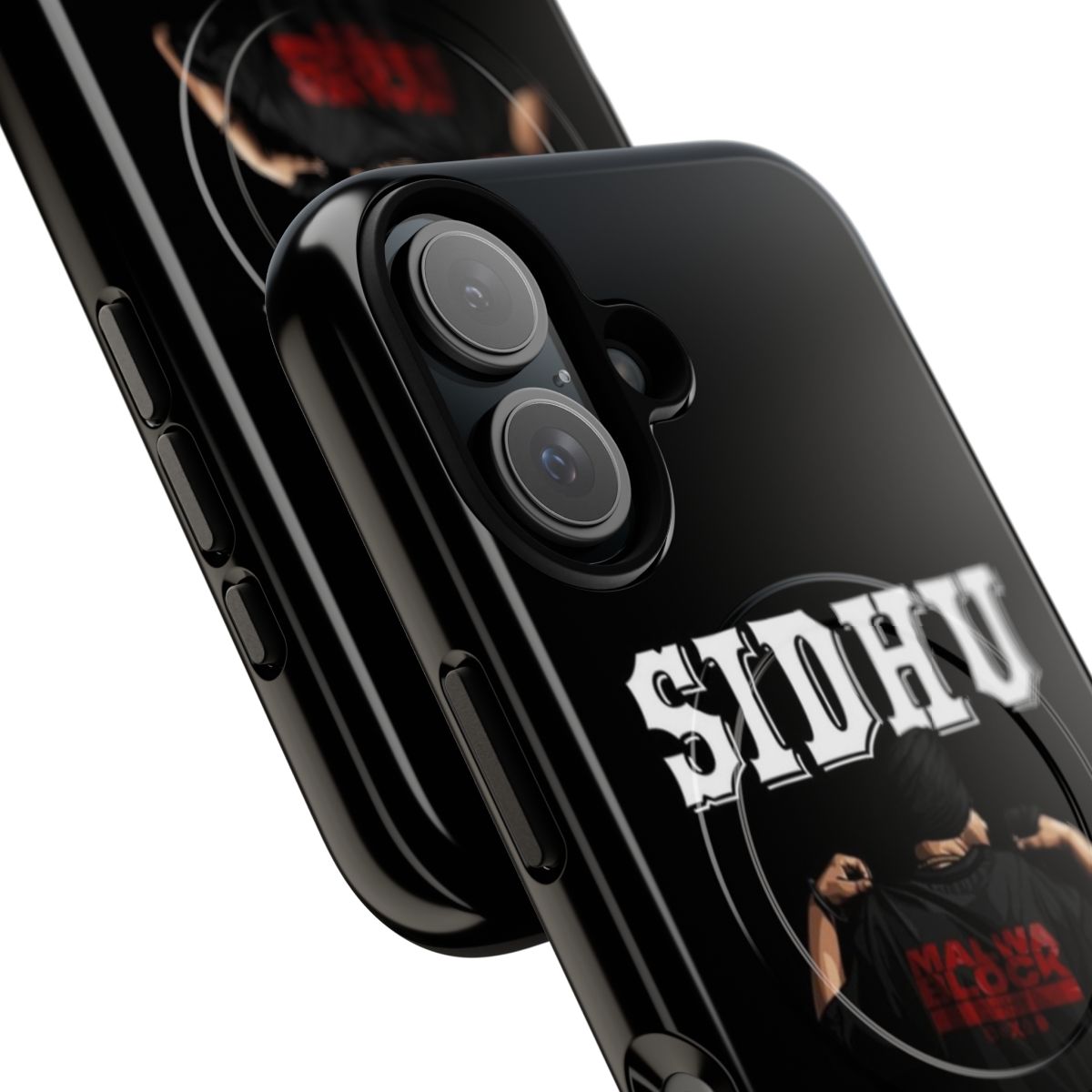 Magnetic tough phone case with Sidhu Moosewala design - Detail