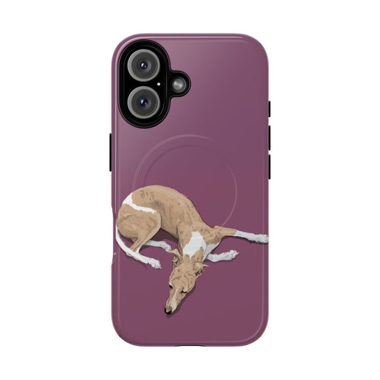 Whippet dog portrait on a durable phone case