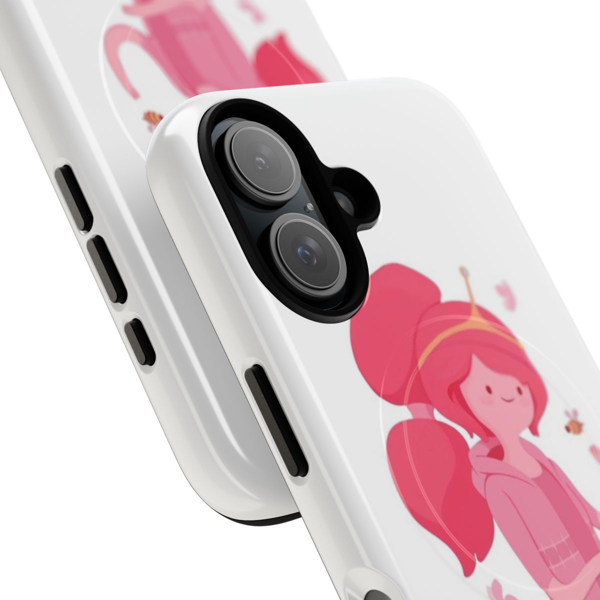 Colorful phone case featuring the character Princess Bubblegum from the popular cartoon show Adventure Time - Detail