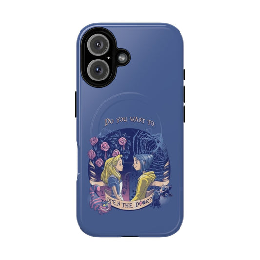 Coraline and Alice in Wonderland-inspired magnetic tough phone case