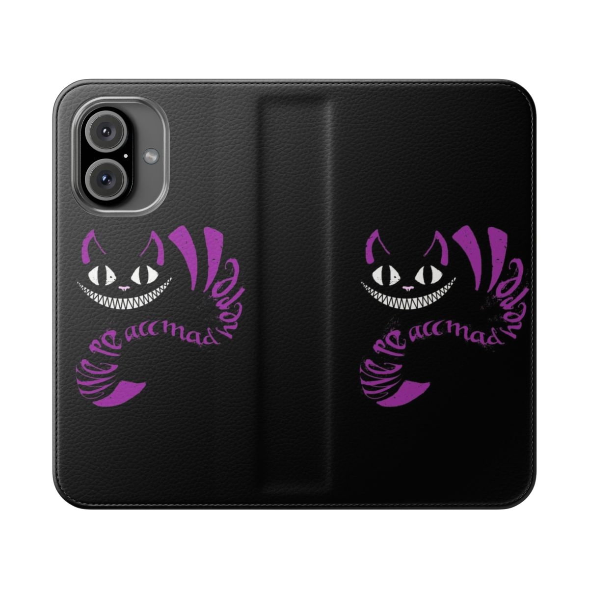 Colorful Cheshire Cat Flip Phone Case Inspired by Alice in Wonderland