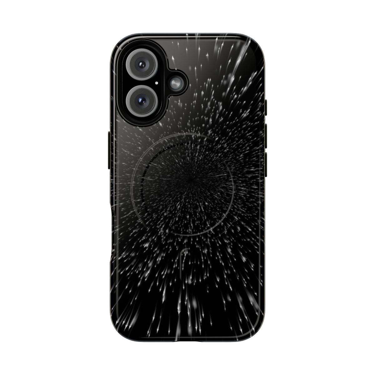 Durable space-themed magnetic phone case with futuristic design