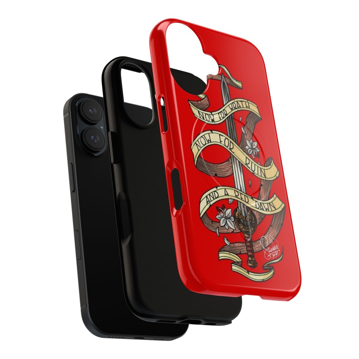 Magnetic tough phone case featuring Lord of the Rings-inspired design - Layers