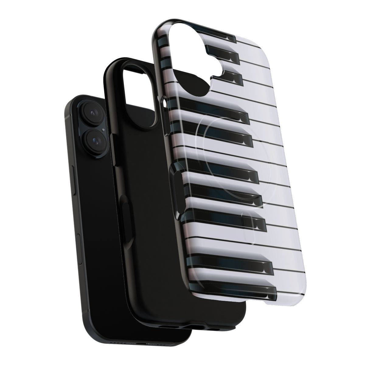 High-quality piano-themed magnetic tough phone case - Layers