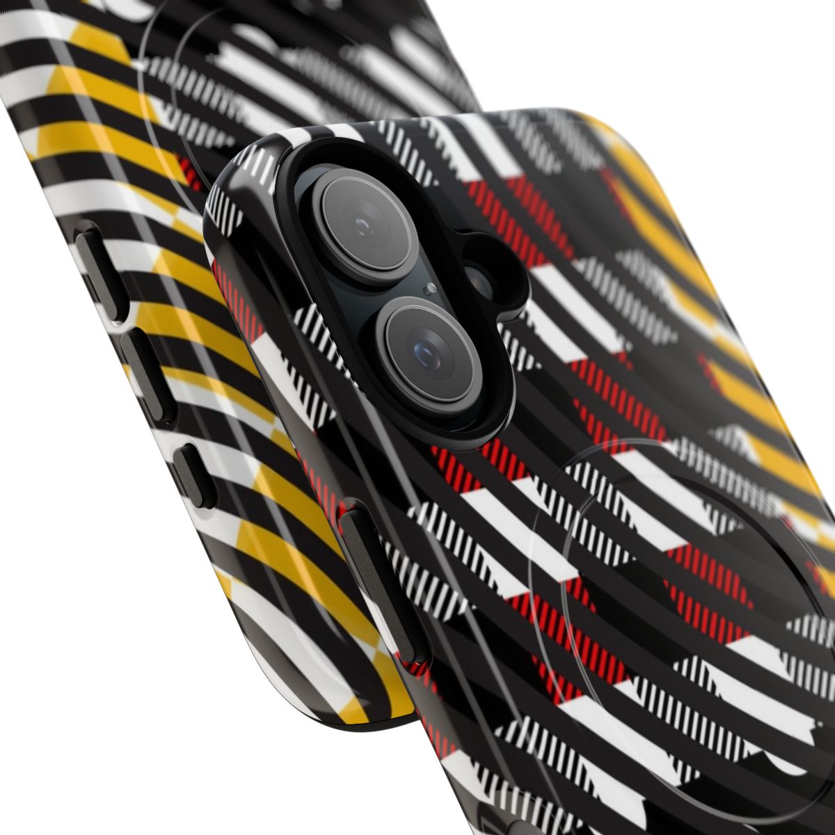 Patterned abstract flow phone case with a contemporary, urban design - Detail