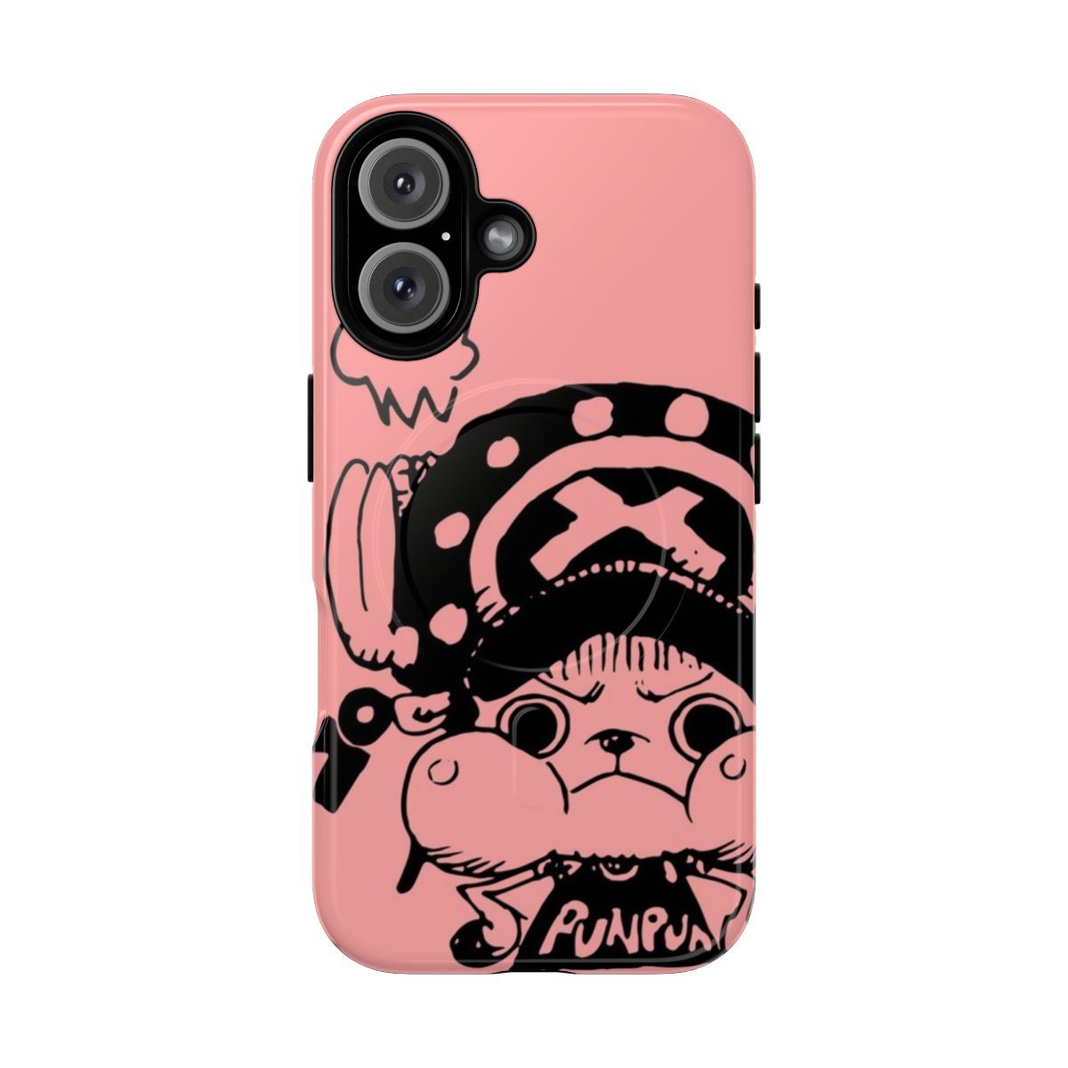 Magnetic tough phone case featuring the Angry Chopper character from the popular anime series One Piece.