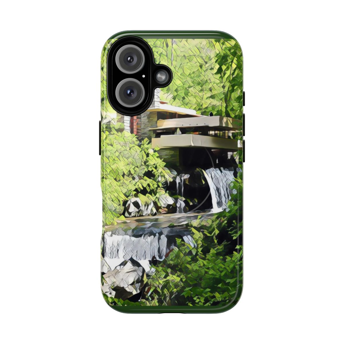 Fallingwater-inspired phone case with architectural design by Frank Lloyd Wright