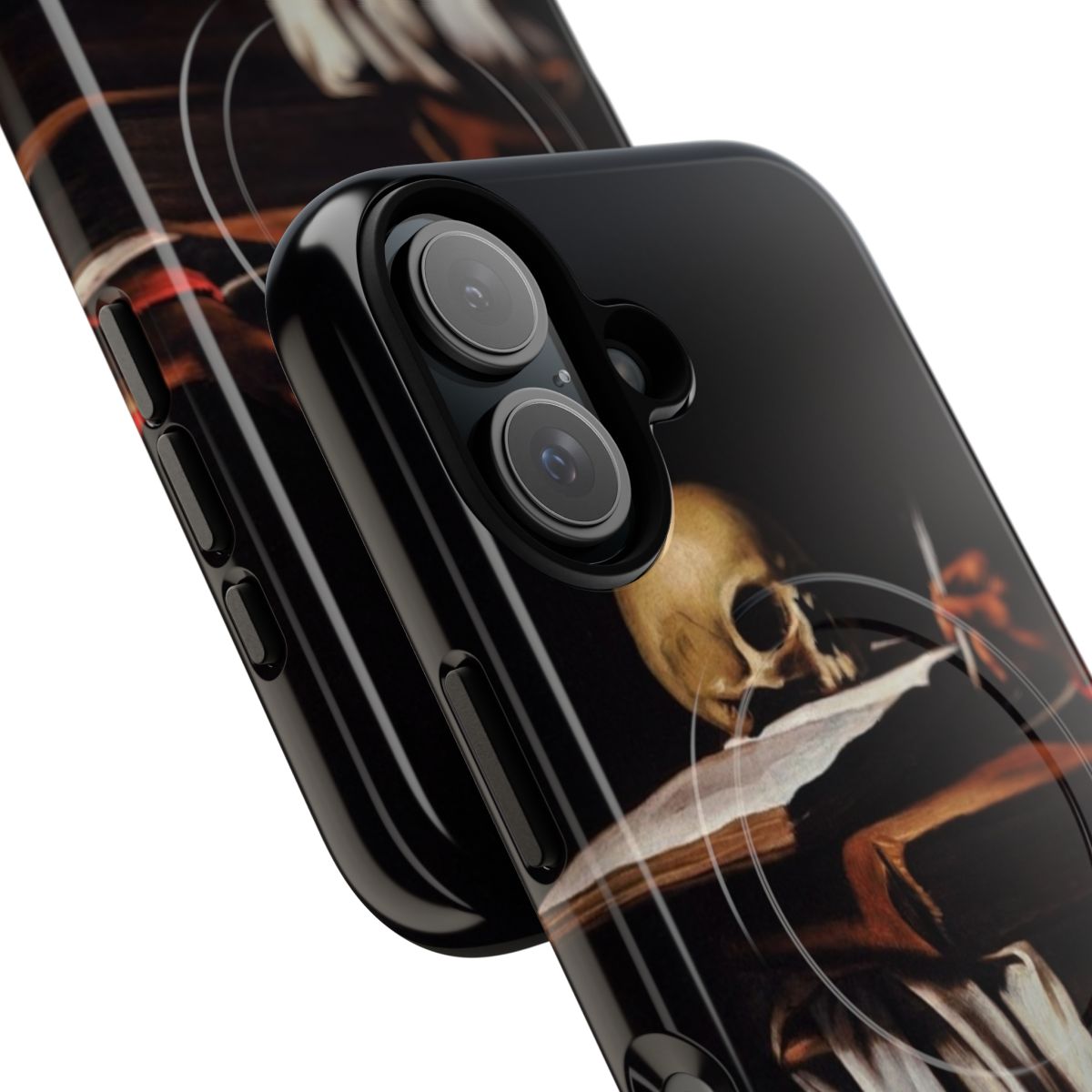 Baroque-style phone case featuring Michelangelo Caravaggio's painting of St. Jerome - Detail