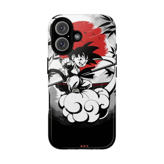 Dragon Ball themed magnetic tough phone case featuring Goku and other popular characters