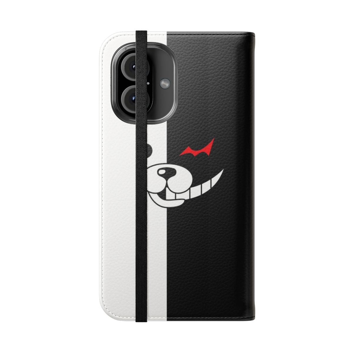 Monokuma Flip Cover Phone Case for Danganronpa Fans - Folded Front