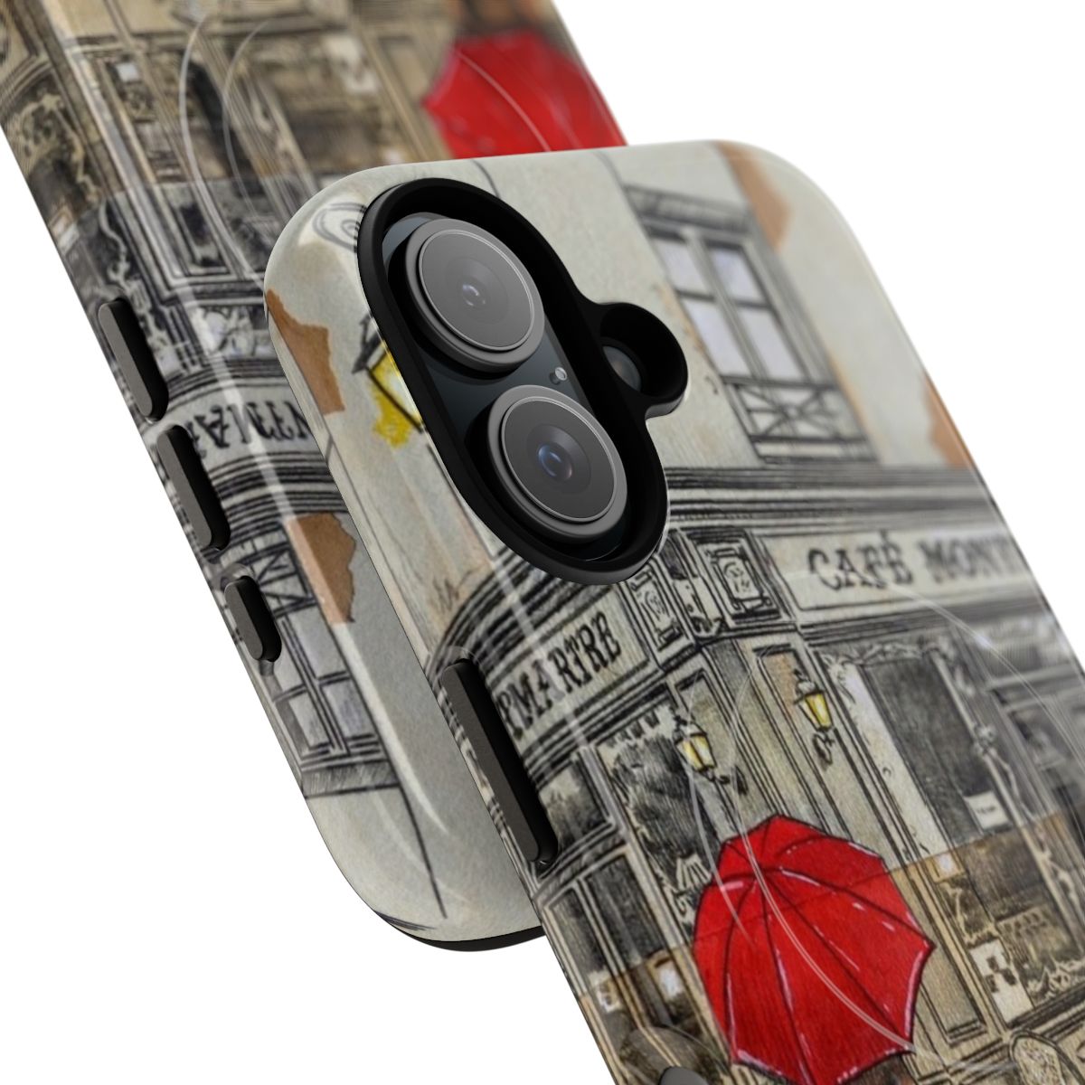 Artistic Cafe Montmartre Magnetic Tough Phone Case - Detail