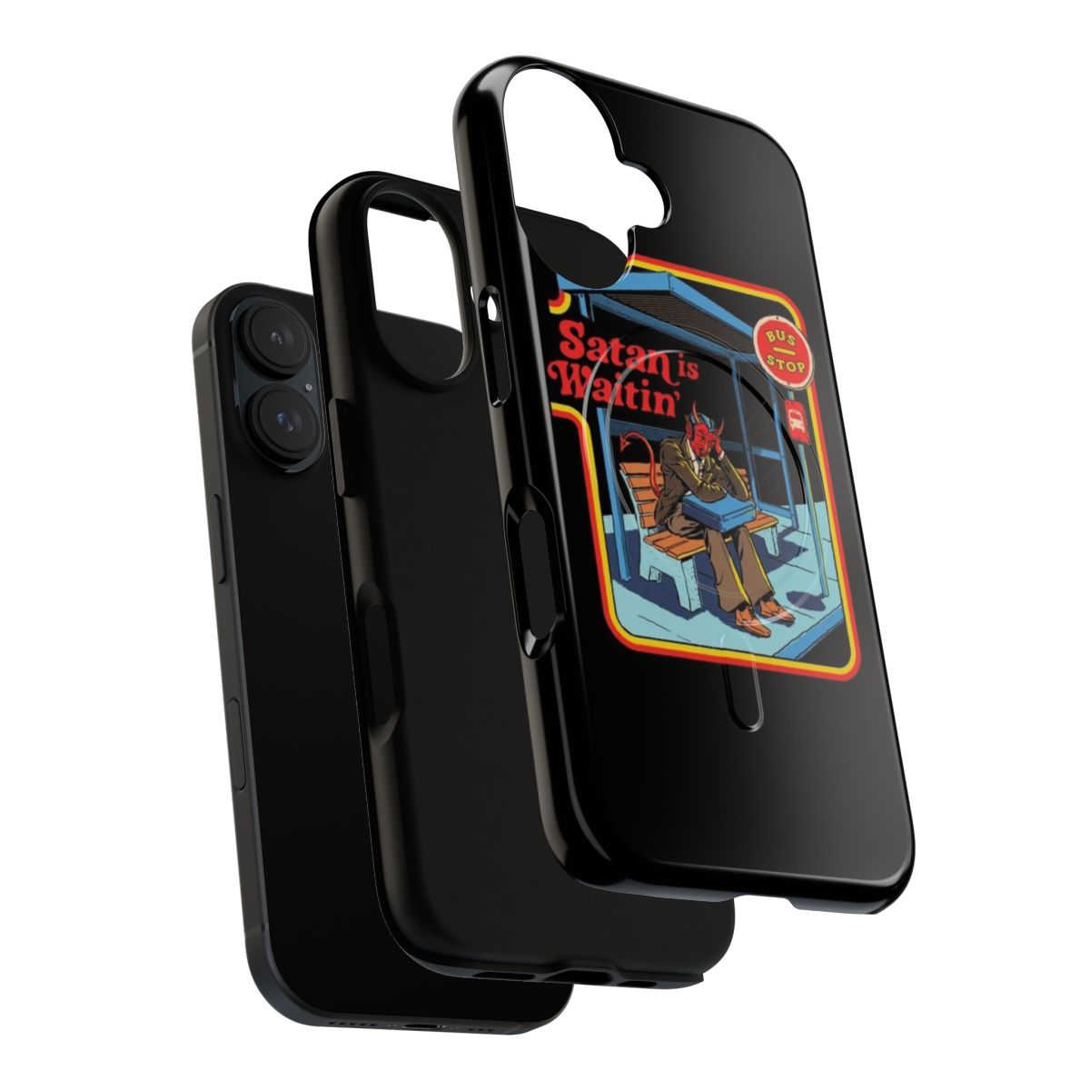 Vintage-inspired magnetic tough phone case with a spooky, retro-themed design - Layers