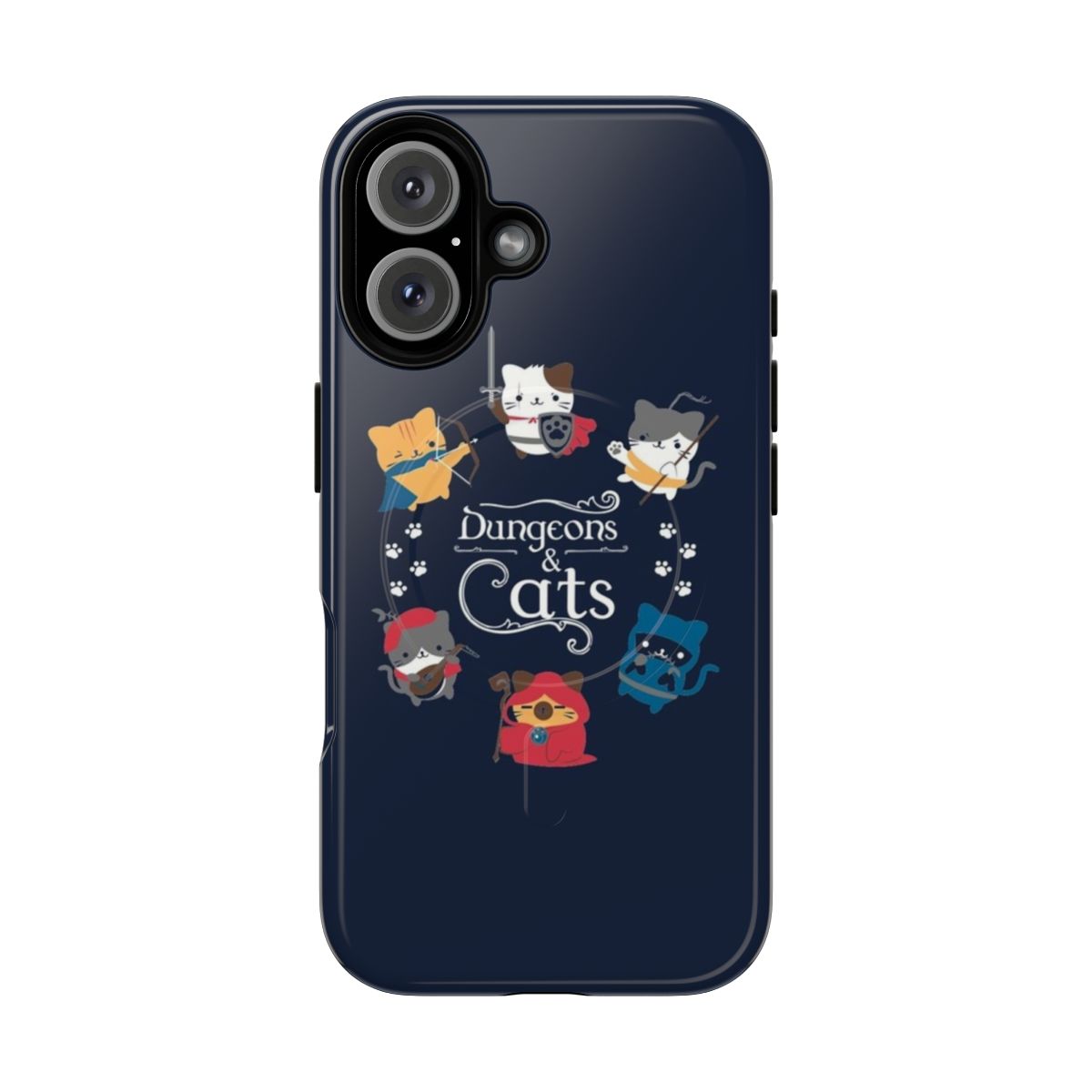 A magnetic tough phone case featuring a cute kawaii neko cat in a fantasy style.