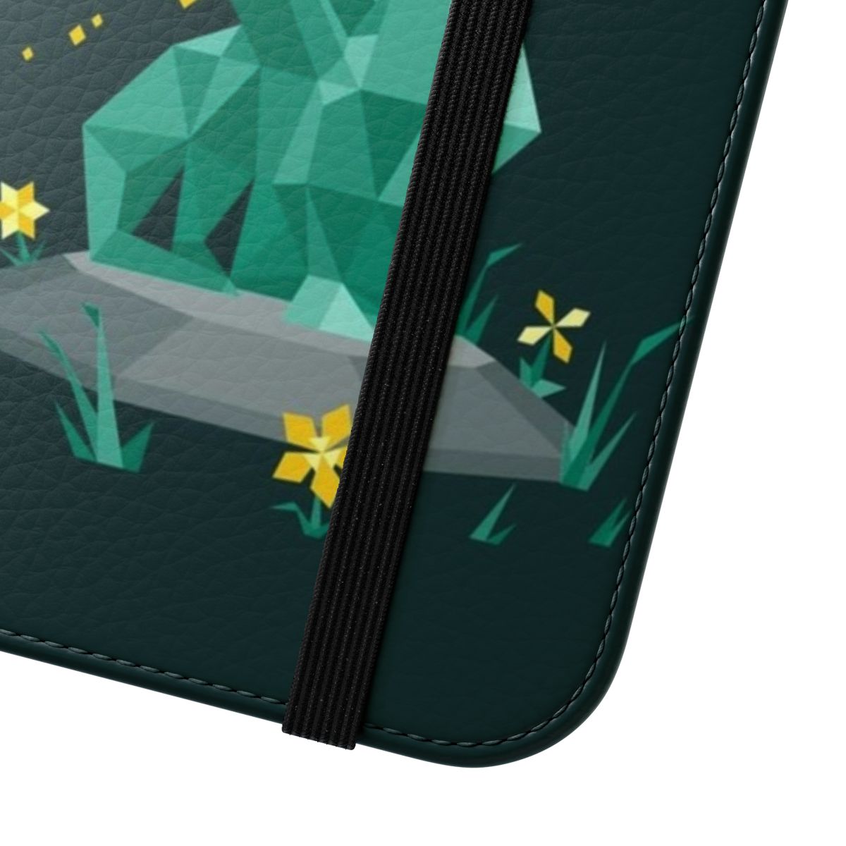 Image of a dragon-themed phone case with a dragonfly design - Close Up