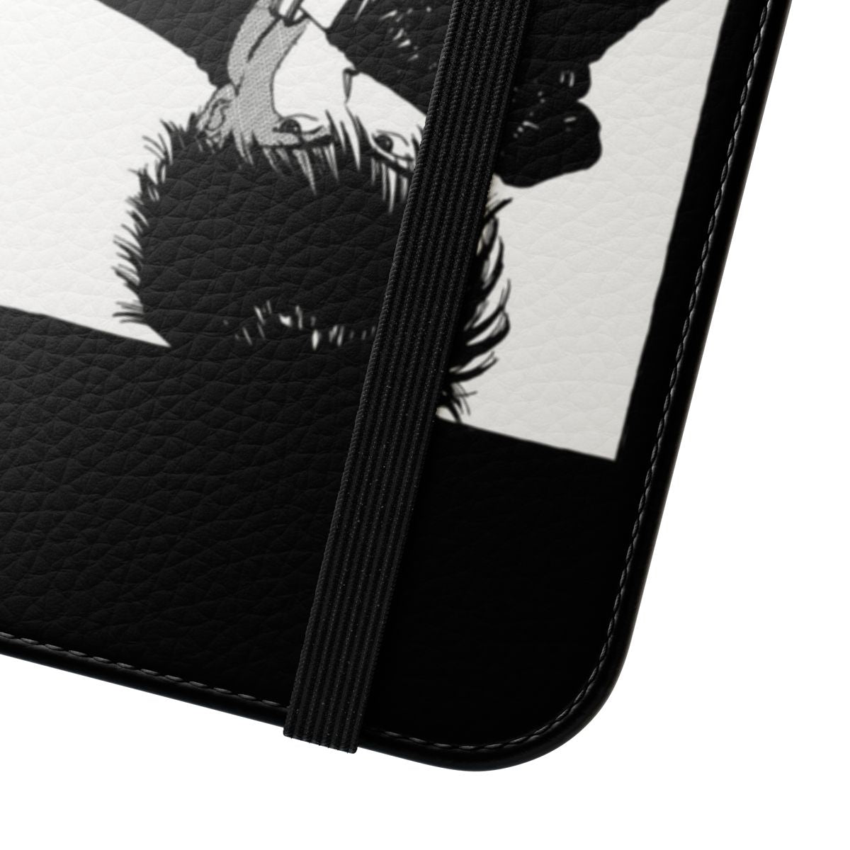 Banana Fish-themed flip cover phone case featuring the iconic chains design - Close Up