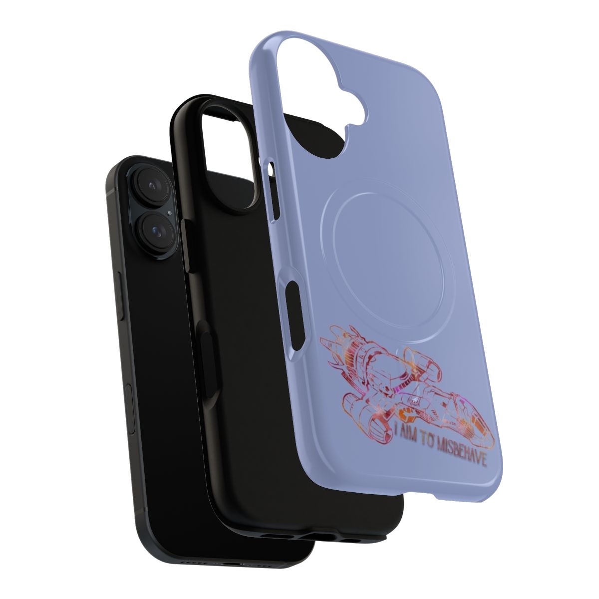 Sci-Fi Space Cowboy Tough Phone Case with Misbehave Design - Layers