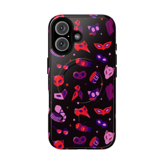 Persona 5 inspired seamless pattern design on a magnetic, tough phone case.