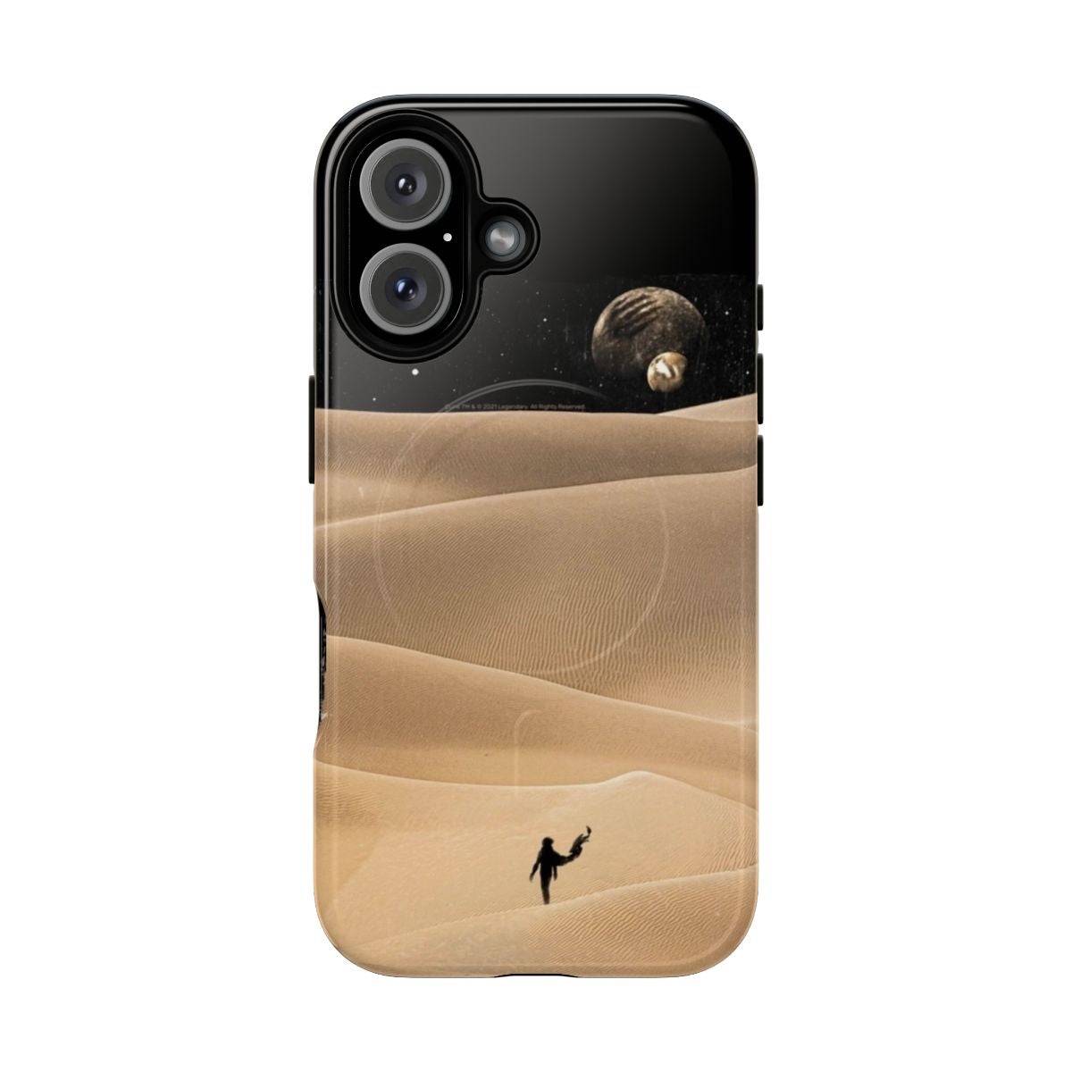 Dune-inspired magnetic tough phone case with Arrakis and faction imagery