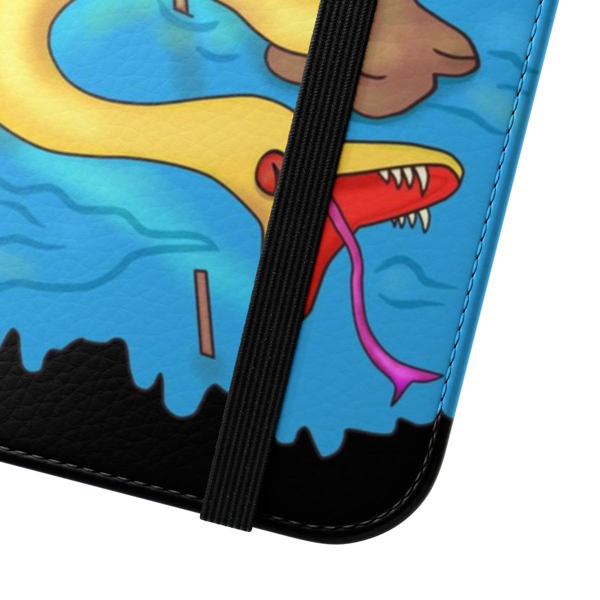 Flip cover phone case featuring Marceline the Vampire Queen and Princess Bubblegum from the animated series Adventure Time - Close Up