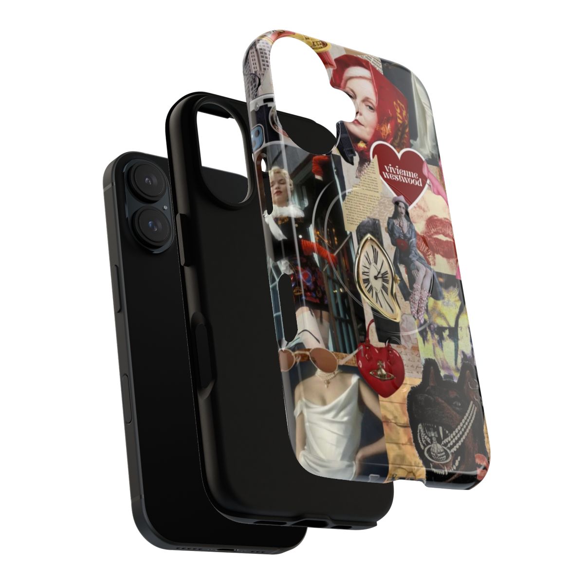 Vivienne Westwood-themed collage design on a magnetic phone case - Layers