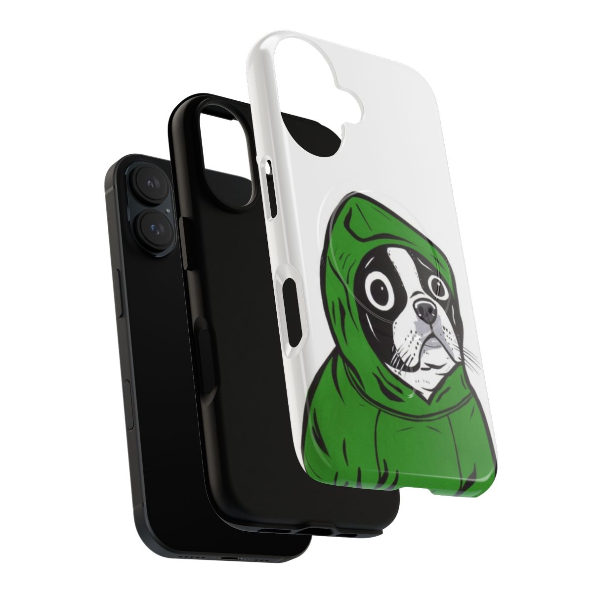 Colorful boston terrier design on a magnetic phone case - Layers