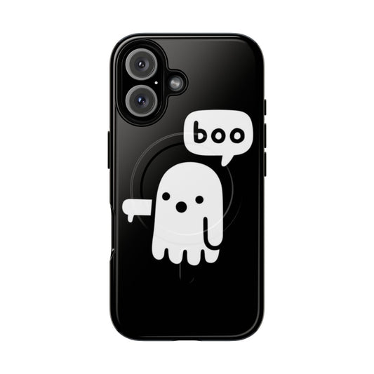 Sassy ghost-themed magnetic tough phone case