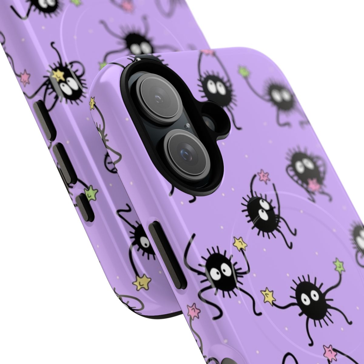 Anime-themed phone case with soot sprite design for Studio Ghibli enthusiasts - Detail